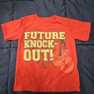 Future Knock Out Toddler Boy Vday Red Boxing Gloves Graphic T Shirt Tee 3T Kids
